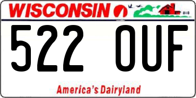 WI license plate 522OUF