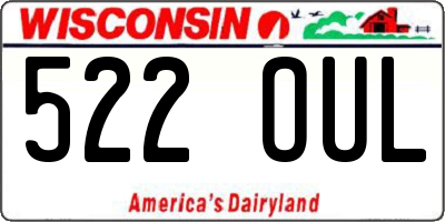 WI license plate 522OUL