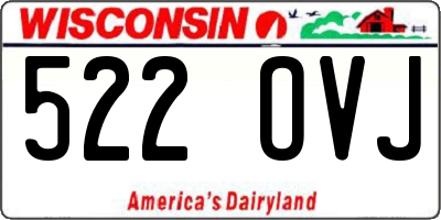 WI license plate 522OVJ