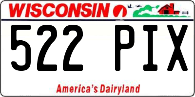 WI license plate 522PIX