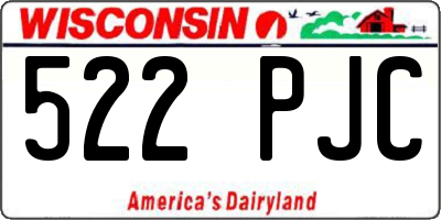 WI license plate 522PJC