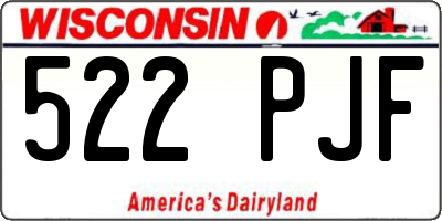 WI license plate 522PJF
