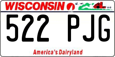 WI license plate 522PJG