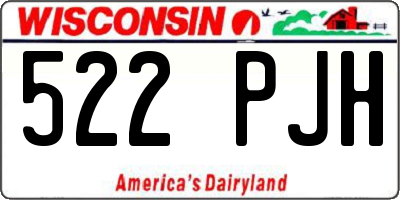 WI license plate 522PJH