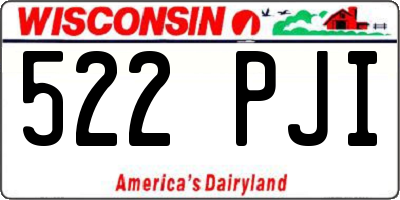 WI license plate 522PJI