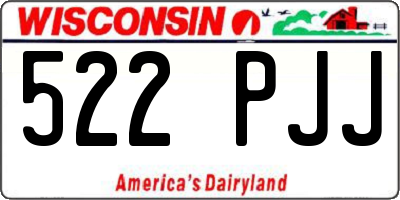 WI license plate 522PJJ