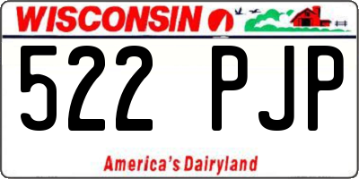 WI license plate 522PJP