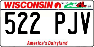 WI license plate 522PJV