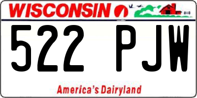 WI license plate 522PJW