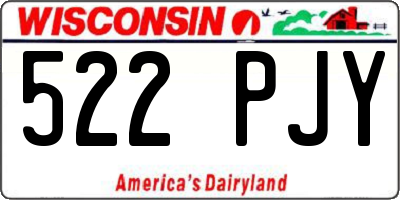 WI license plate 522PJY