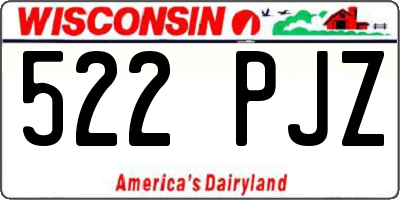 WI license plate 522PJZ
