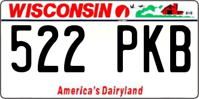 WI license plate 522PKB
