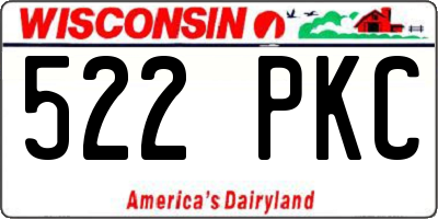 WI license plate 522PKC