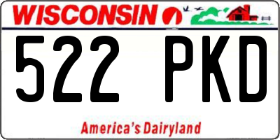 WI license plate 522PKD
