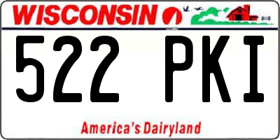 WI license plate 522PKI