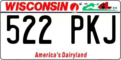 WI license plate 522PKJ