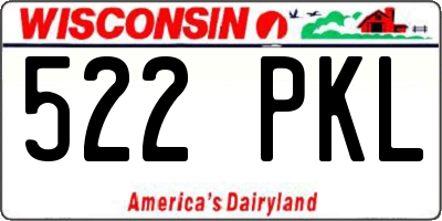 WI license plate 522PKL