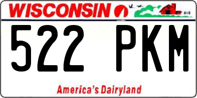 WI license plate 522PKM