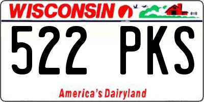 WI license plate 522PKS