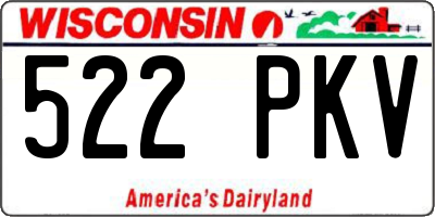 WI license plate 522PKV