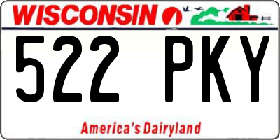 WI license plate 522PKY