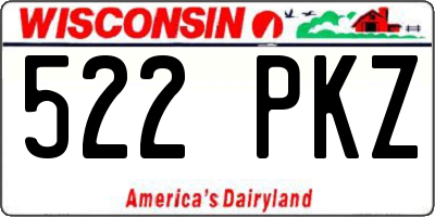 WI license plate 522PKZ