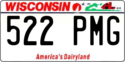 WI license plate 522PMG