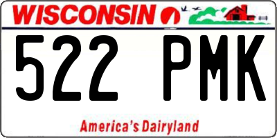 WI license plate 522PMK