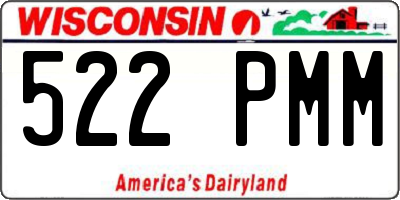 WI license plate 522PMM
