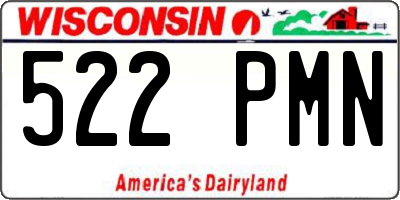 WI license plate 522PMN