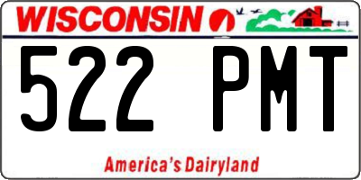 WI license plate 522PMT