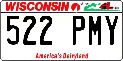 WI license plate 522PMY