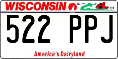 WI license plate 522PPJ
