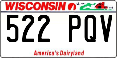 WI license plate 522PQV