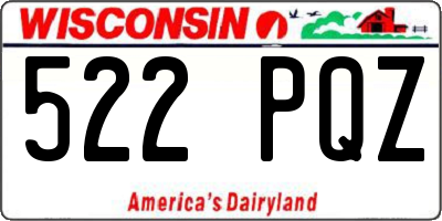 WI license plate 522PQZ