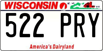 WI license plate 522PRY