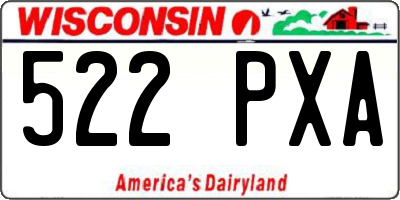 WI license plate 522PXA