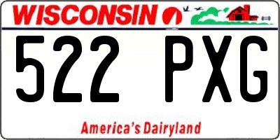WI license plate 522PXG