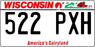 WI license plate 522PXH