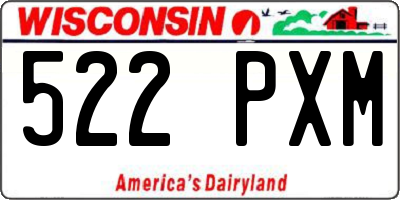 WI license plate 522PXM