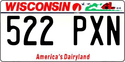 WI license plate 522PXN