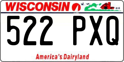 WI license plate 522PXQ