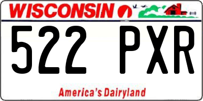 WI license plate 522PXR