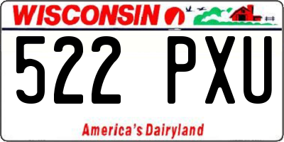 WI license plate 522PXU