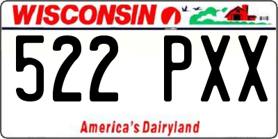 WI license plate 522PXX