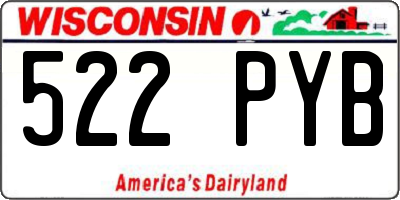 WI license plate 522PYB