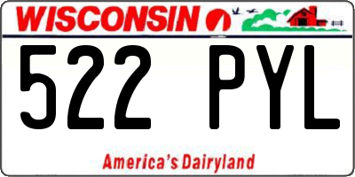 WI license plate 522PYL
