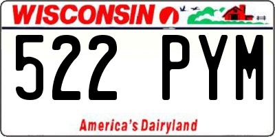 WI license plate 522PYM