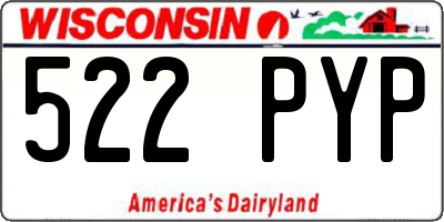 WI license plate 522PYP