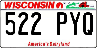 WI license plate 522PYQ